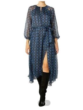 NWT MISA Los Angeles Leila Printed Midi Dress